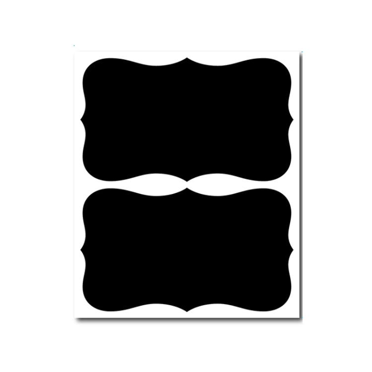 50 Sets Erasable Waterproof Removable Bottle Can PVC Blackboard Sticker 2PCS/Set 190x225mm
