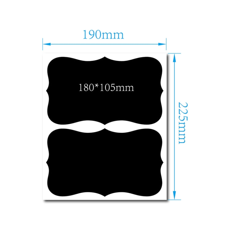 50 Sets Erasable Waterproof Removable Bottle Can PVC Blackboard Sticker 2PCS/Set 190x225mm