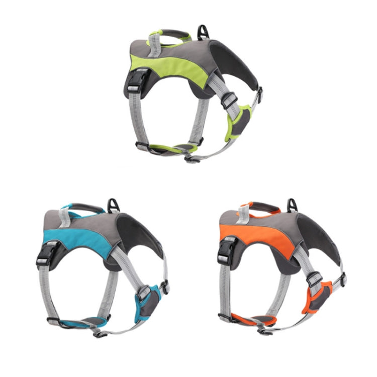 Dog Breast Strap Outdoor Large Dog Special Chest Back Leash, Specifications (length * width): S(Blue)