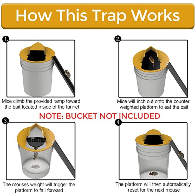 Flip Mouse Trap Automatic Reset Mousetrap Indoor And Outdoor Mousetrap (Random Color Delivery)