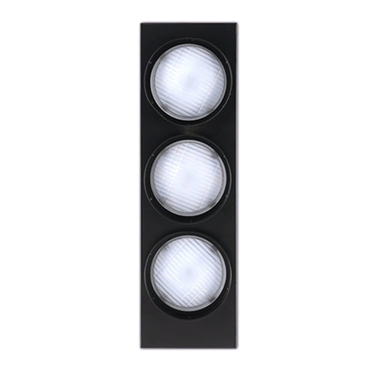 5W x 3 Retro Bar Restaurant Traffic Light Wrought Iron Engineering Glass LED Indoor Signal Wall Light(Red Yellow Green)