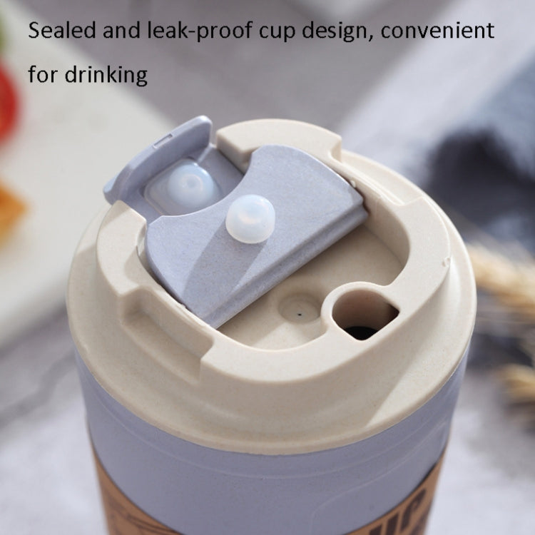 2 PCS Bamboo Fiber Convenient Water Cup Milk Tea Cup(Fresh Green)