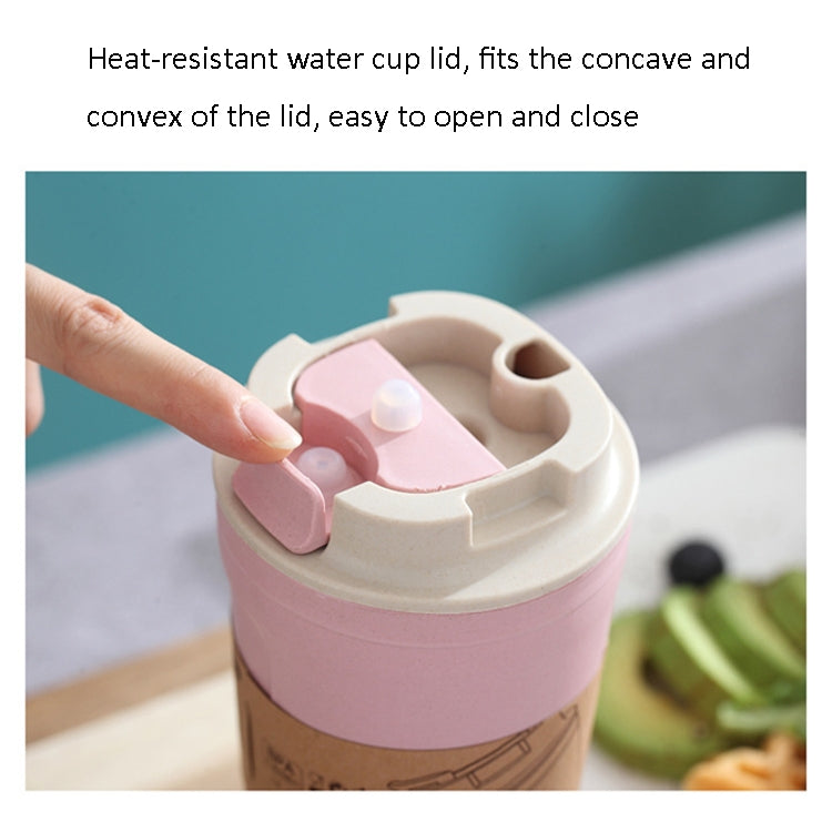 2 PCS Bamboo Fiber Convenient Water Cup Milk Tea Cup(Fresh Green)