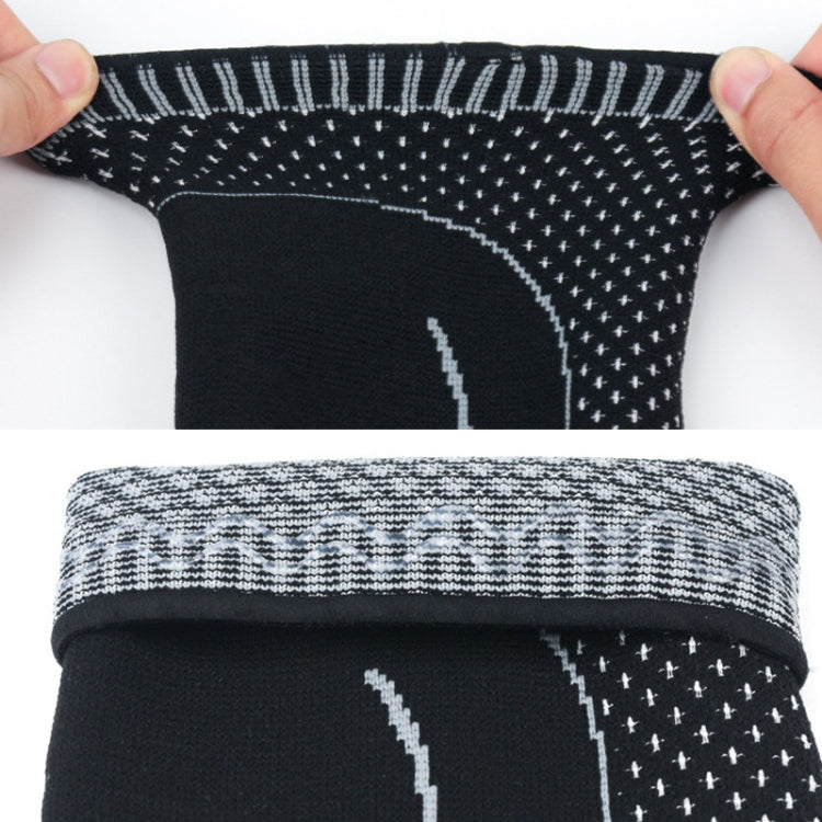 A Pair Lengthened Sports Protective Calf Cover Knitted Breathable Pressure Leg Cover Basketball Football Mountaineering Protective Gear, Specification:  L (Black Gray)