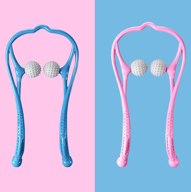 3 PCS Manual Cervical Massager Home Multi-Function Shoulder And Neck Massage Roller, Shape: Ordinary Blue