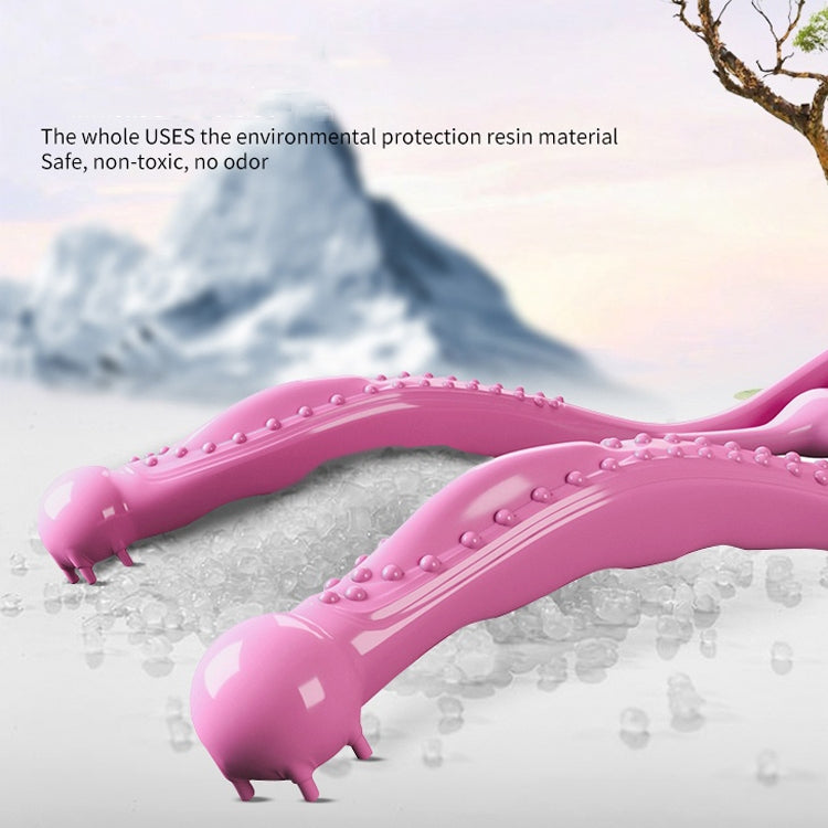 3 PCS Manual Cervical Massager Home Multi-Function Shoulder And Neck Massage Roller, Shape: Ordinary Blue