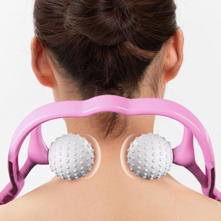 3 PCS Manual Cervical Massager Home Multi-Function Shoulder And Neck Massage Roller, Shape: Ordinary Blue