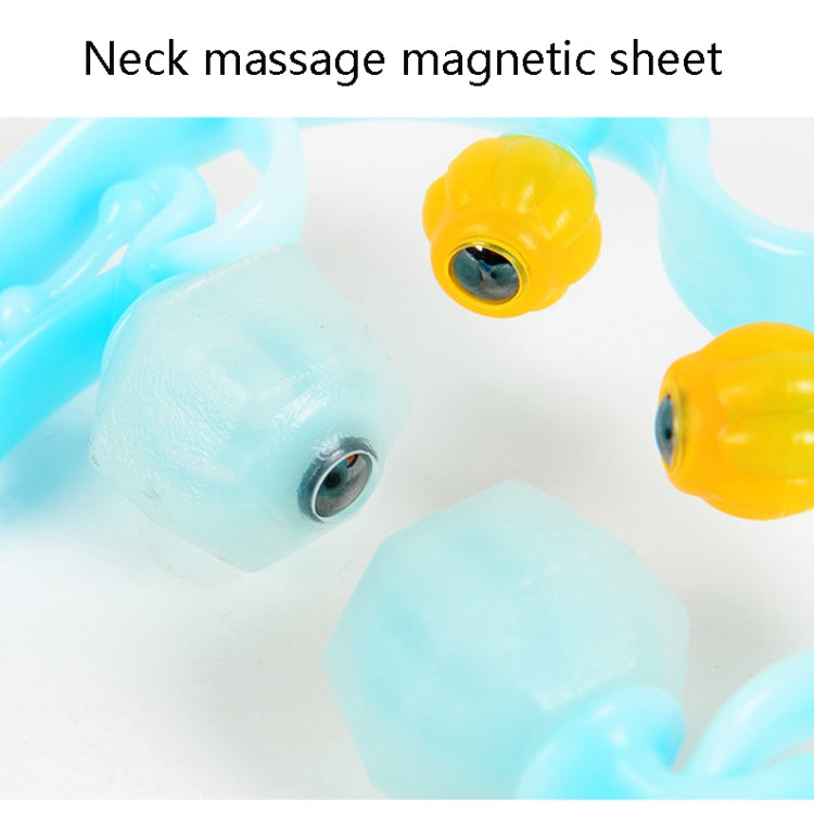 3 PCS Manual Cervical Massager Home Multi-Function Shoulder And Neck Massage Roller, Shape: Strengthen Magnetic Therapy Blue