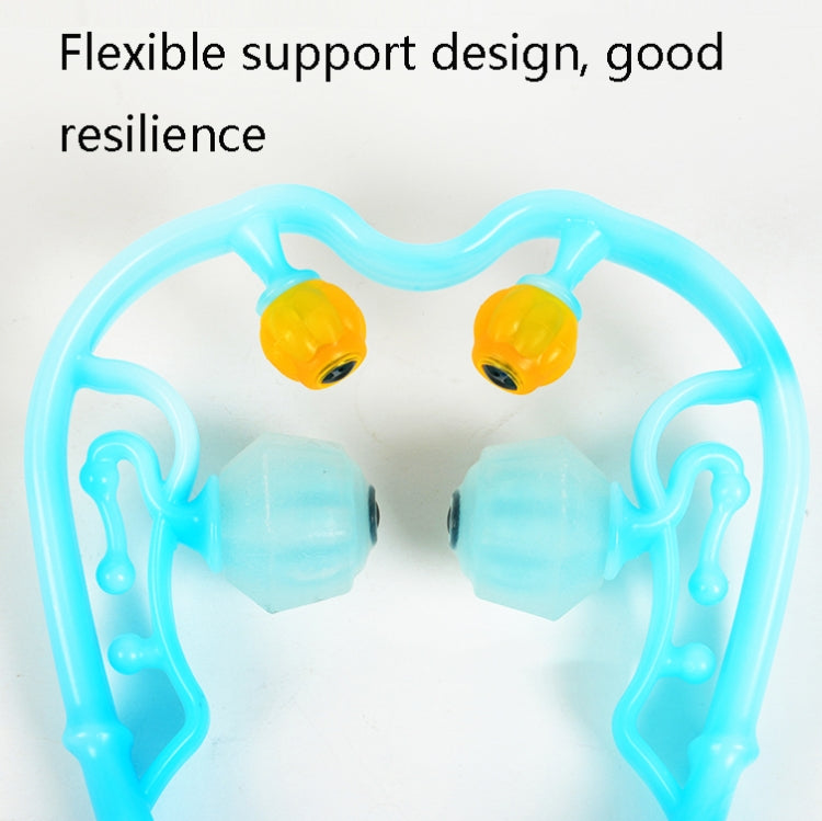 3 PCS Manual Cervical Massager Home Multi-Function Shoulder And Neck Massage Roller, Shape: Strengthen Magnetic Therapy Orange