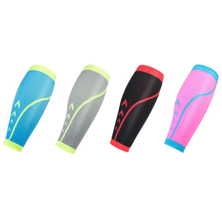 A Pairs Sports Calf Cover Knitted Breathable Compression Leg Socks Basketball Football Running Protective Gear, Specification: M (Black + Red)
