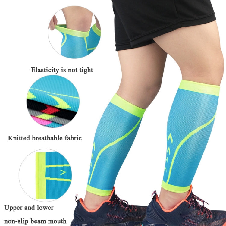 A Pairs Sports Calf Cover Knitted Breathable Compression Leg Socks Basketball Football Running Protective Gear, Specification: M (Black + Red)