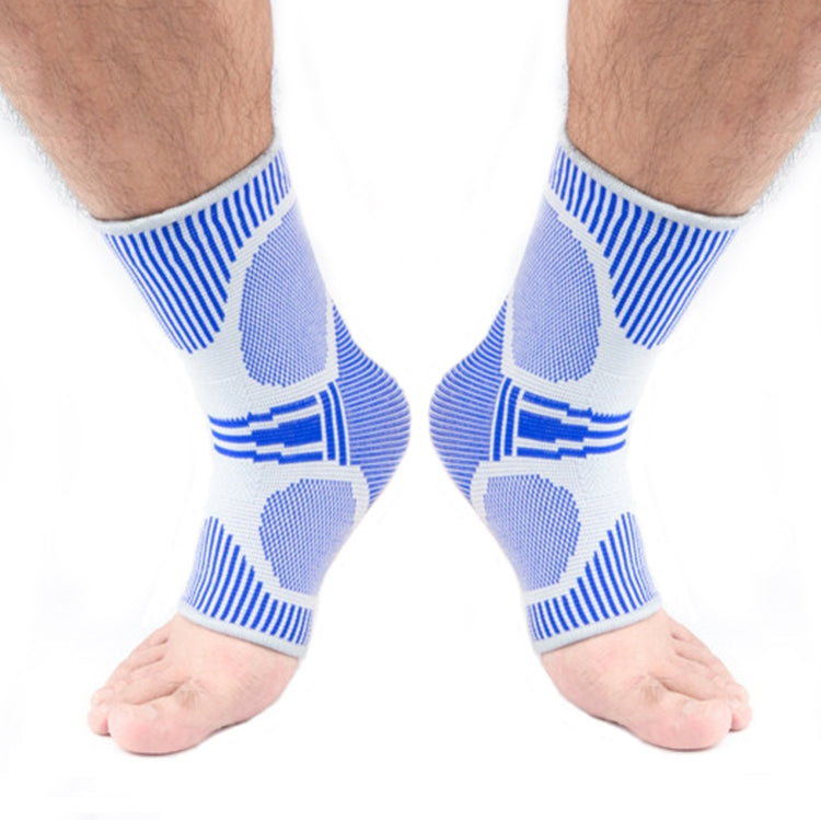 A Pair Sports Ankle Support Breathable Pressure Anti-Sprain Protection Ankle Sleeve Basketball Football Mountaineering Fitness Protective Gear, Specification: M (Light Gray)