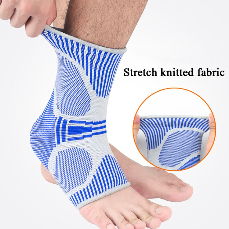 A Pair Sports Ankle Support Breathable Pressure Anti-Sprain Protection Ankle Sleeve Basketball Football Mountaineering Fitness Protective Gear, Specification: M (Light Gray)