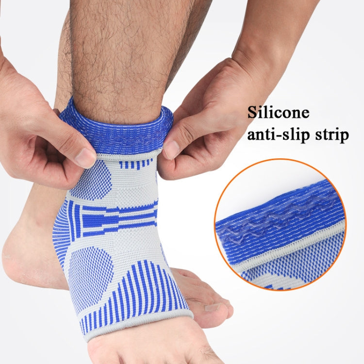 A Pair Sports Ankle Support Breathable Pressure Anti-Sprain Protection Ankle Sleeve Basketball Football Mountaineering Fitness Protective Gear, Specification: M (Light Gray)