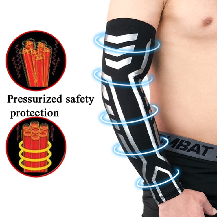 A Pair Sports Wrist Guard Arm Sleeve Outdoor Basketball Badminton Fitness Running Sports Protective Gear, Specification: L (Black)