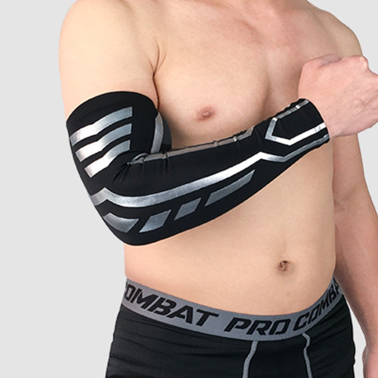A Pair Sports Wrist Guard Arm Sleeve Outdoor Basketball Badminton Fitness Running Sports Protective Gear, Specification:  XL (Black)