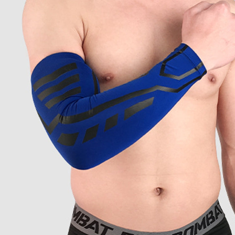 A Pair Sports Wrist Guard Arm Sleeve Outdoor Basketball Badminton Fitness Running Sports Protective Gear, Specification:  M (Blue)