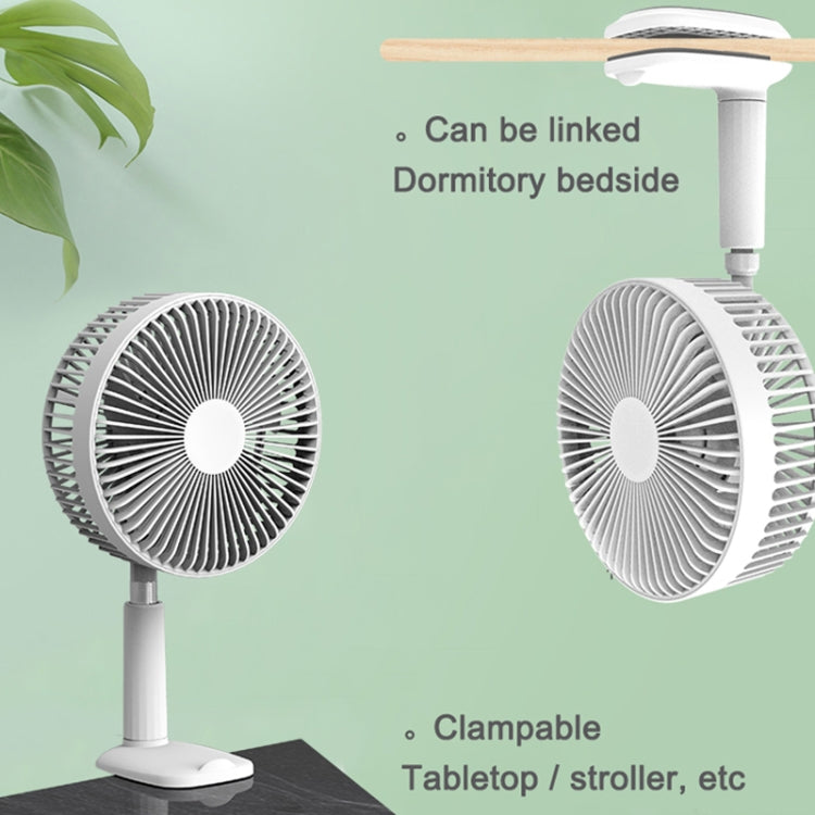 F8 Retractable Folding Fan Mini Desktop Office USB Fan, Colour: White