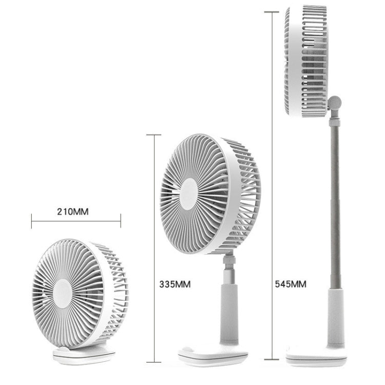 F8 Retractable Folding Fan Mini Desktop Office USB Fan, Colour: White