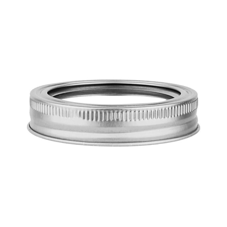 30 PCS Mason Can Cover Straw Tube Tinplate Cover, Specification: 70mm Outer Ring Silver