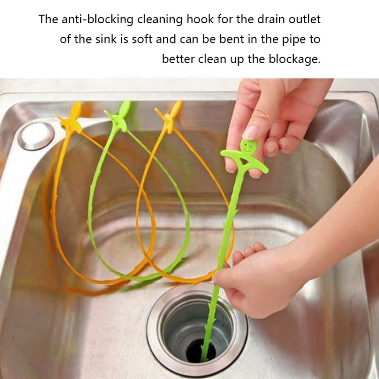 Kitchen Pipe Dredge Hook Sewer Toilet Anti-Blocking Sink Dredge Kit, Style: 6 PCS/Set-3