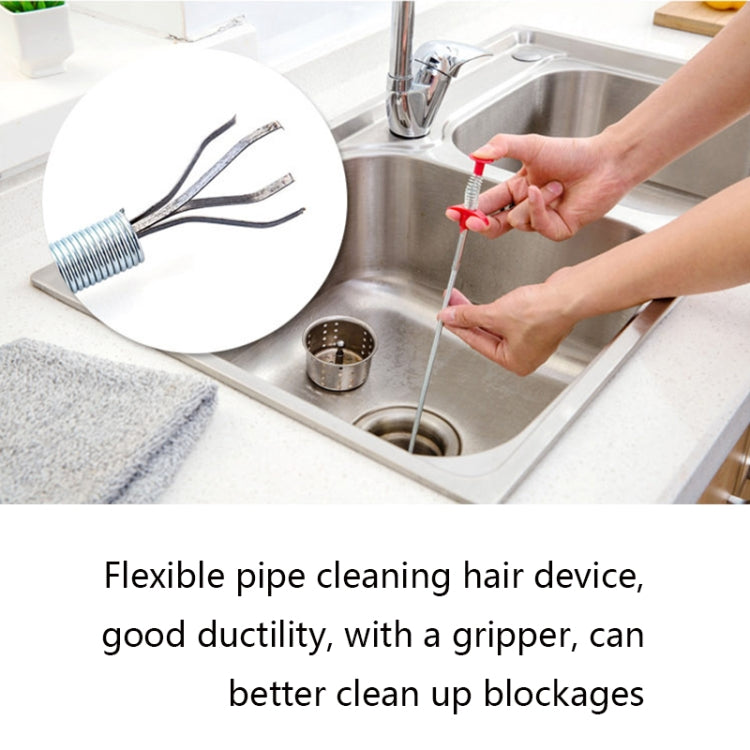 Kitchen Pipe Dredge Hook Sewer Toilet Anti-Blocking Sink Dredge Kit, Style: 6 PCS/Set-4