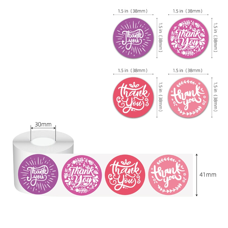2 Sets Love Thank You Gilding Stamping Sticker