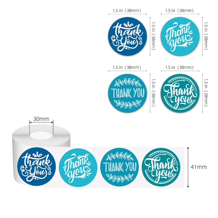 2 Sets Love Thank You Gilding Stamping Sticker