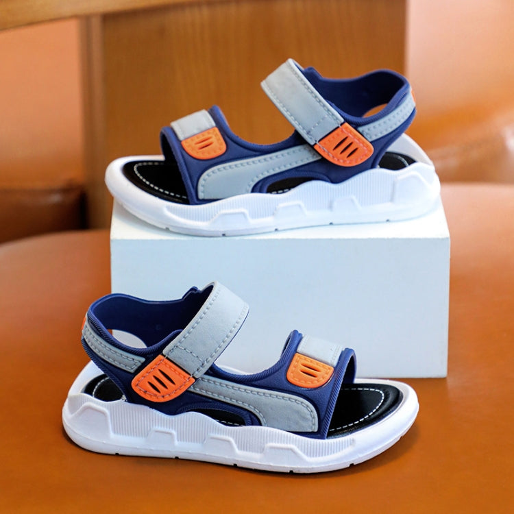 2 Pairs Children Sandals Anti-Skid Soft Bottom Children Beach Shoes, Size: 22 Inner Length 15cm
