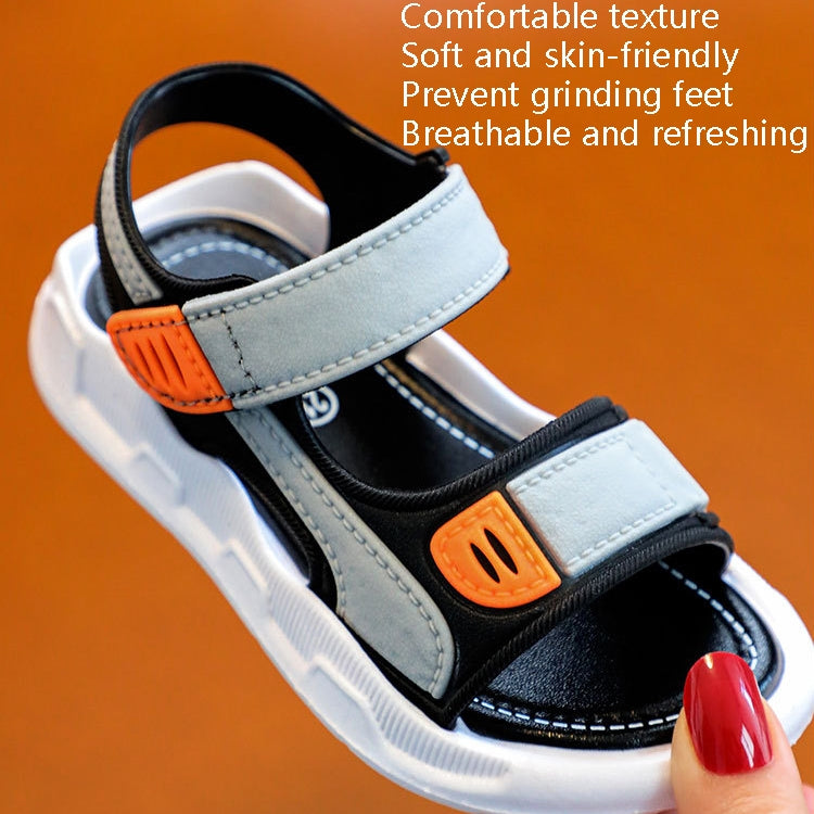 2 Pairs Children Sandals Anti-Skid Soft Bottom Children Beach Shoes, Size: 32 Inner Length 20cm(Red)