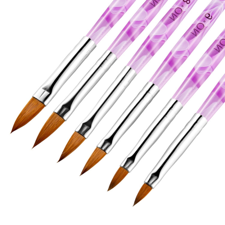 2 Sets Acrylic Crystal Pen Drawing Pen Nail Brush Set(Purple)