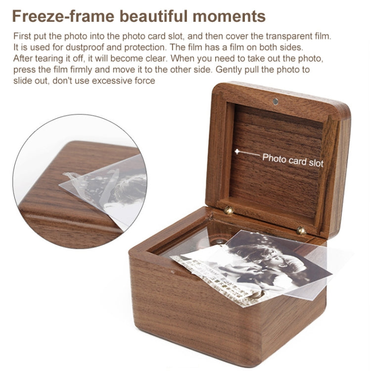 Frame Style Music Box Wooden Music Box Novelty Valentine Day Gift,Style: Rosewood Gold-Plated Movement