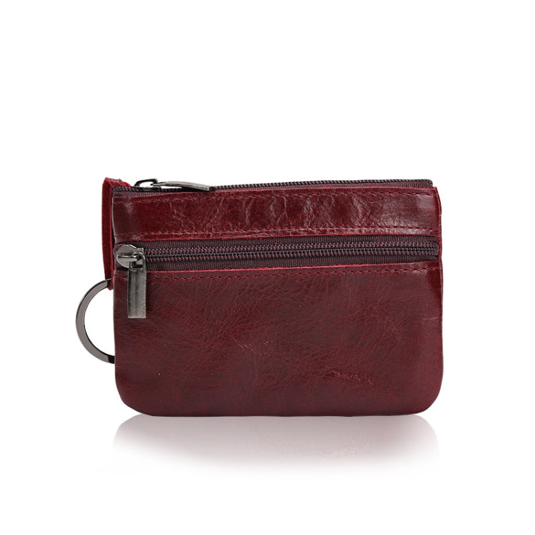 AP122 Leather Mini Multifunctional Coin Purse Small Card Holder Retro Zipper Short Clutch