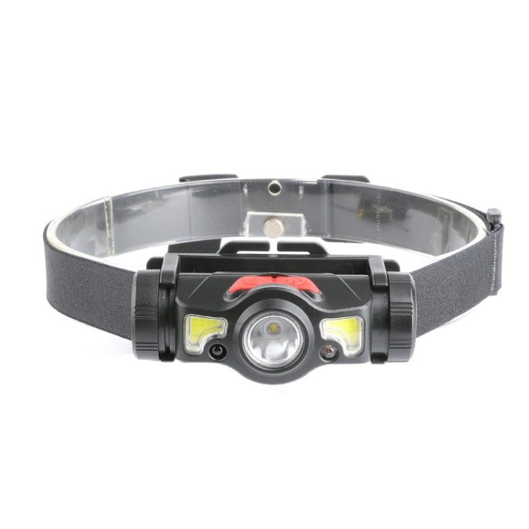 T35 LED Strong Light Sensor Headlights Multifunctional Outdoor Cycling USB Headlights, Color: Black