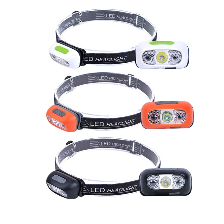 Smart Sensor Outdoor USB Headlight LED Portable Strong Light Night Running Headlight, Colour: White 3W 100LM