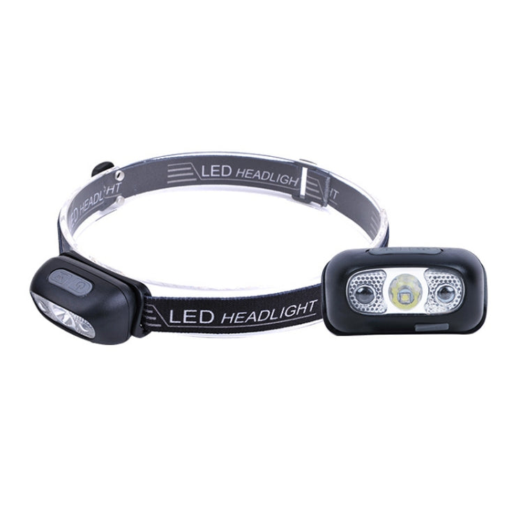 Smart Sensor Outdoor USB Headlight LED Portable Strong Light Night Running Headlight, Colour: Black 5W 140LM
