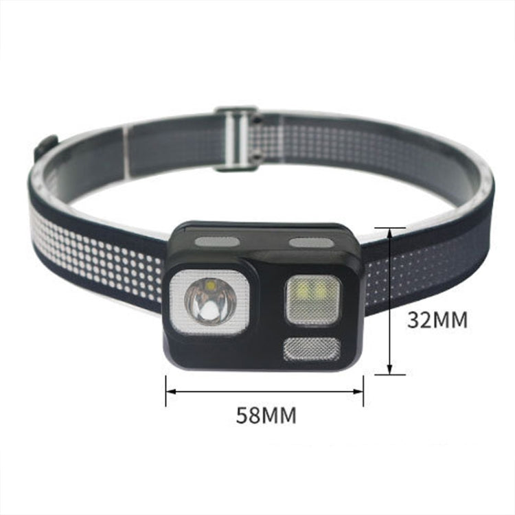 B29-1 Mini Camera COB Headlight Running Waterproof Outdoor Headlight(Black)