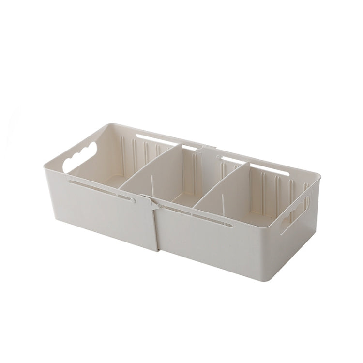 3 PCS 2568 Retractable Drawer Separation Desktop Storage Box Multi-Function Home Wardrobe Storage Partition Box