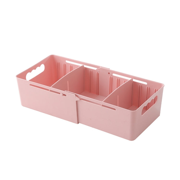 3 PCS 2568 Retractable Drawer Separation Desktop Storage Box Multi-Function Home Wardrobe Storage Partition Box