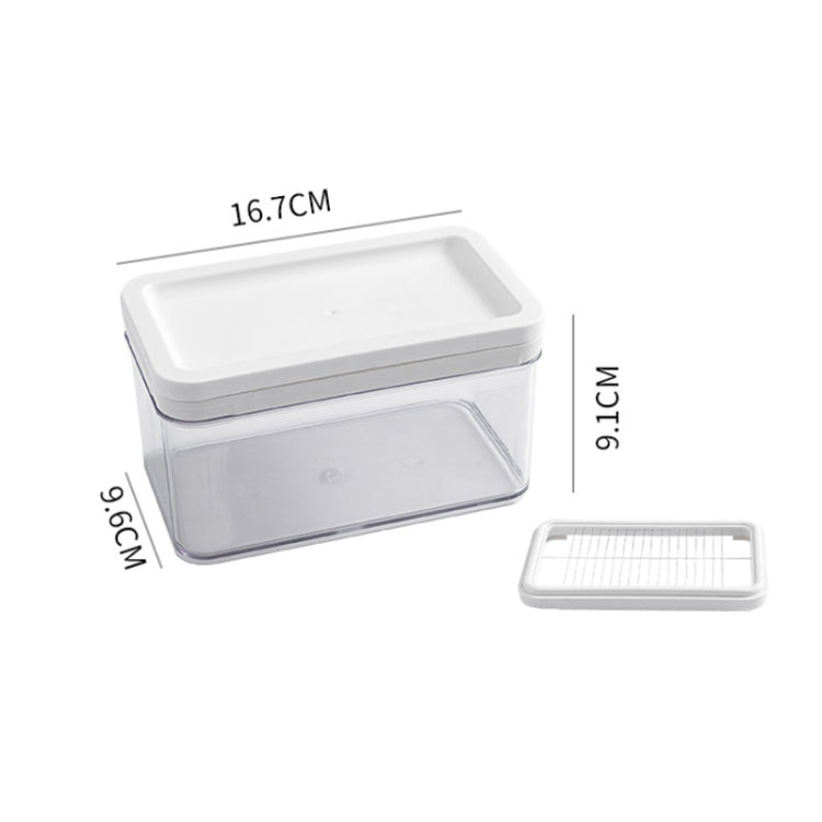 Stainless Steel Butter Cutter Kitchen Cheese Storage Crisper Butter Separator Slicer, Specification:  Two Grid