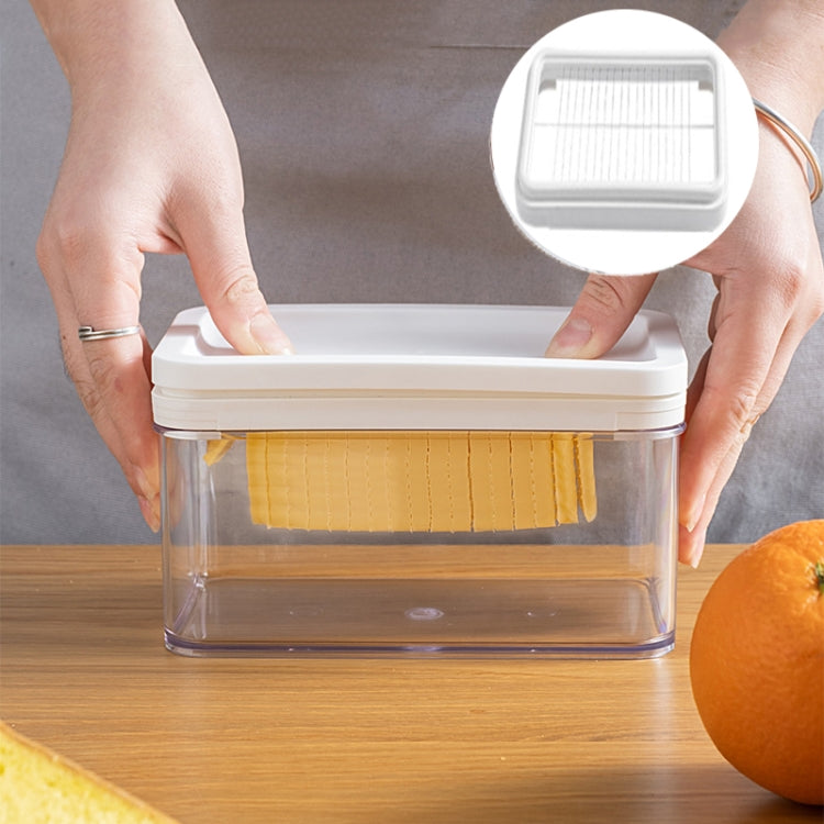Stainless Steel Butter Cutter Kitchen Cheese Storage Crisper Butter Separator Slicer, Specification:  Three Grid