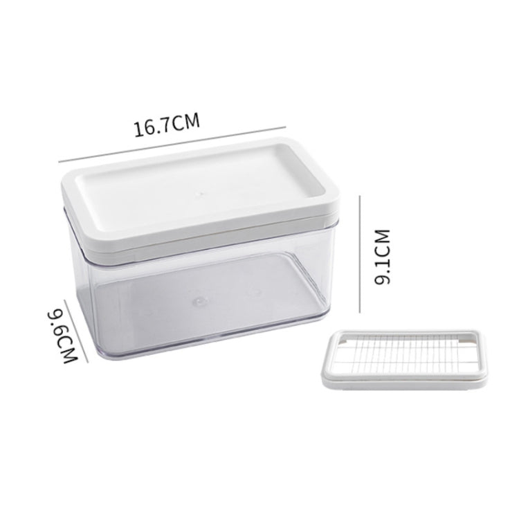 Stainless Steel Butter Cutter Kitchen Cheese Storage Crisper Butter Separator Slicer, Specification:  Three Grid