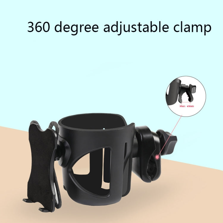 J4085 Baby Stroller Multifunctional Milk Bottle Cup Holder Mobile Phone Holder(Black)