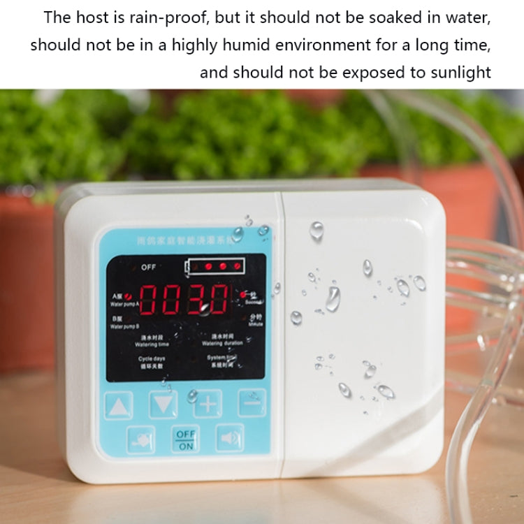 G89456 Solar Intelligent Voice Timing Automatic Flower Watering Device Lazy Plant Dripper, Specification: Single Pump 15 Sets(White)