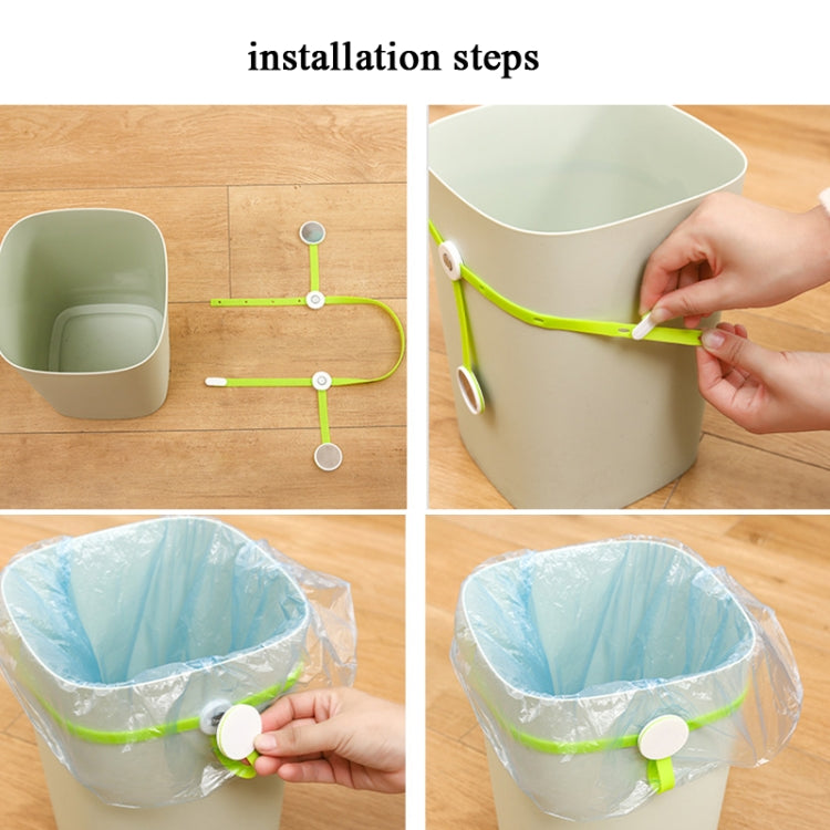 4 PCS Household Adjustable Silica Rubbish Bag Fixed Clip Garbage Bag Non-Slip Clamp Magnetic Buckle,Random Color Delivery