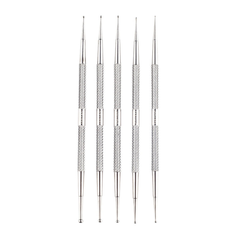 SKU000603 2 Sets Stainless Steel Alloy Nail Point Drill Pen