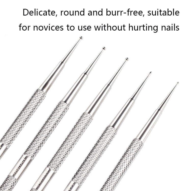 SKU000603 2 Sets Stainless Steel Alloy Nail Point Drill Pen