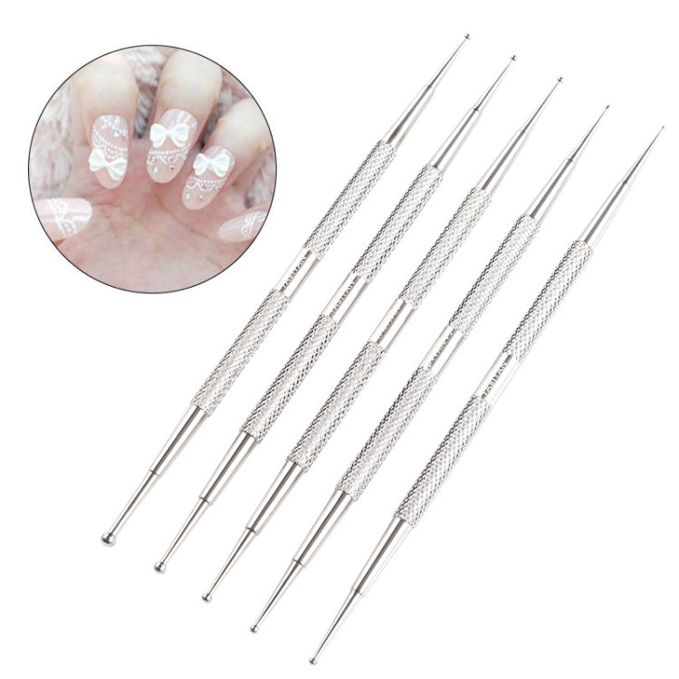 SKU000603 2 Sets Stainless Steel Alloy Nail Point Drill Pen