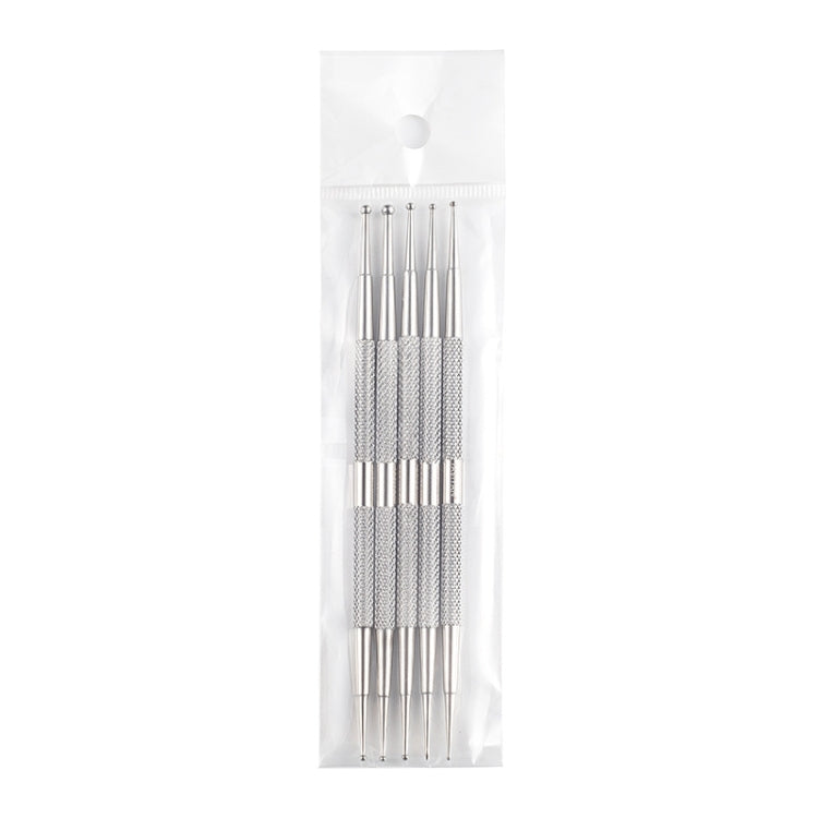 SKU000603 2 Sets Stainless Steel Alloy Nail Point Drill Pen