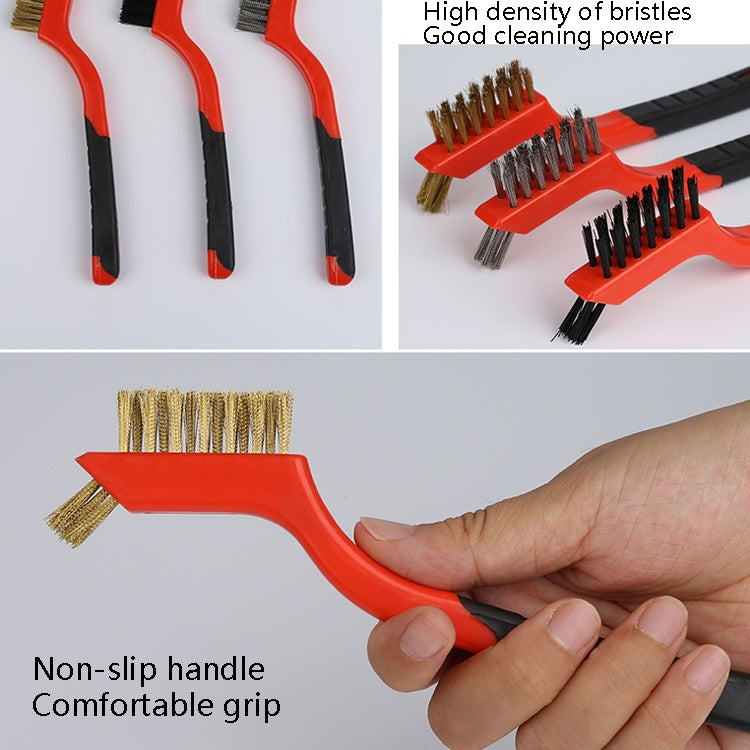 10 PCS Stainless Steel Wire  7-Inch Industrial Cleaning Brush Mini Refractor Cleaning Gap Brush